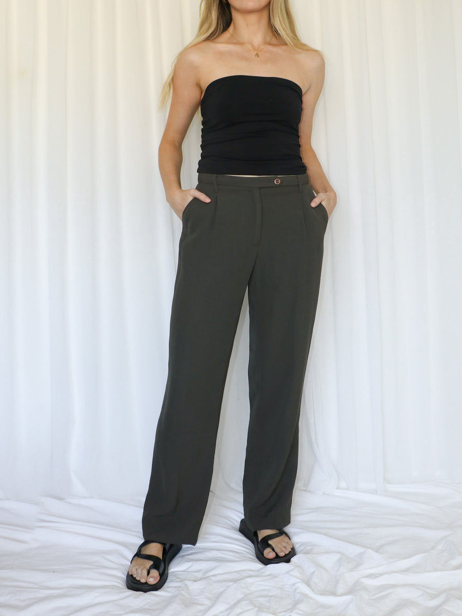 VINTAGE MOSS TAILORED TROUSERS