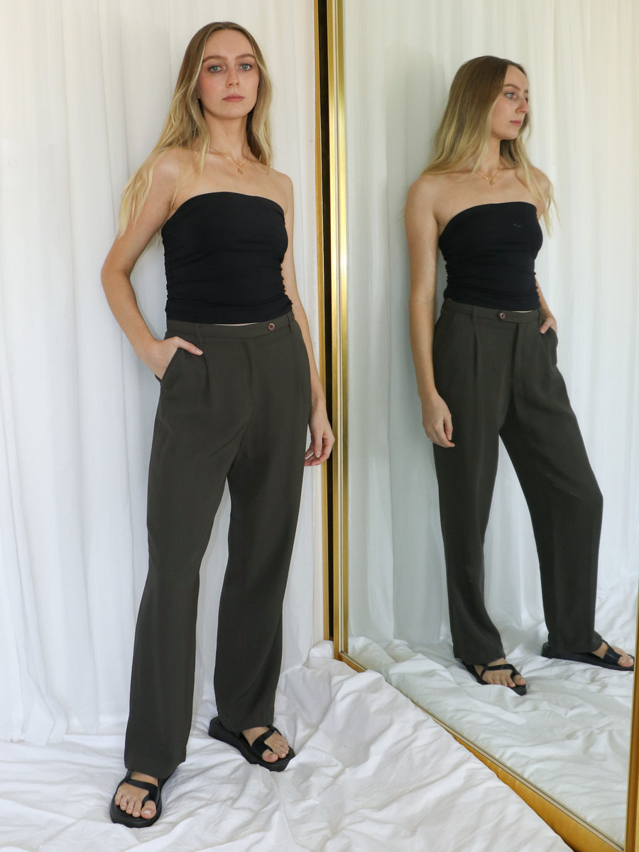 VINTAGE MOSS TAILORED TROUSERS
