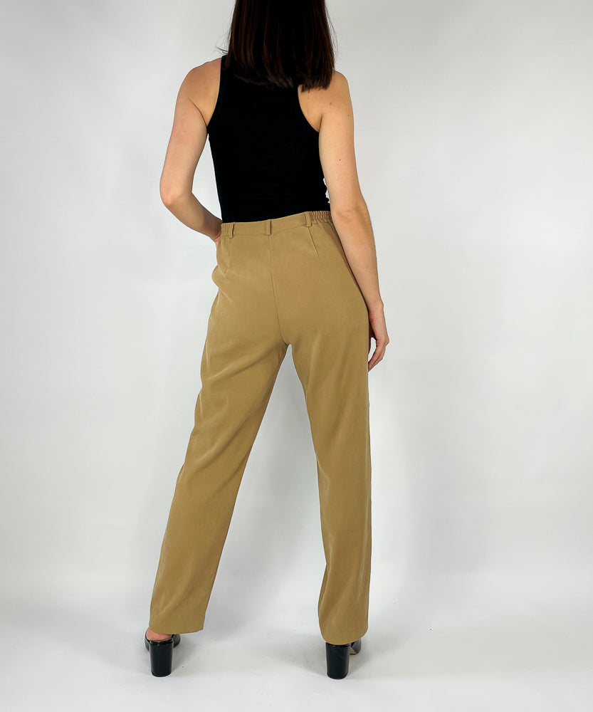 VINTAGE TAN HIGH RISE TROUSERS (12)