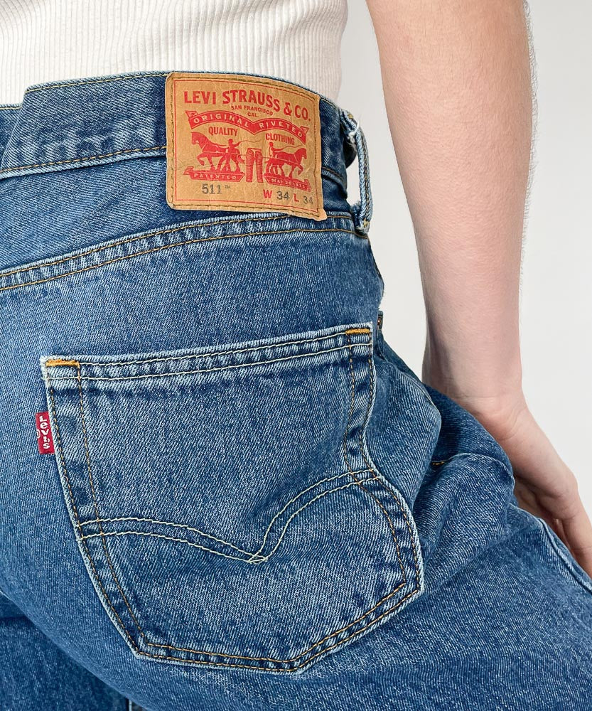LEVIS 511 MID STRAIGHT JEANS (34/14)