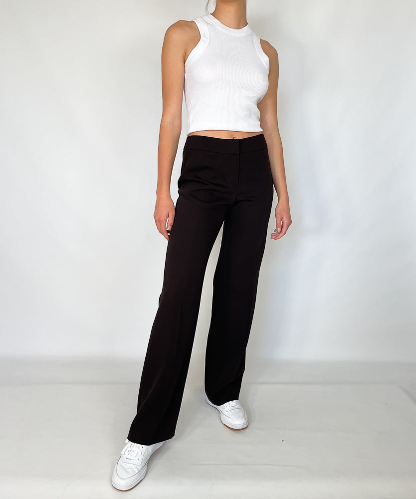 VINTAGE BNWT CHOCOLATE TAILORED TROUSERS (S-M)