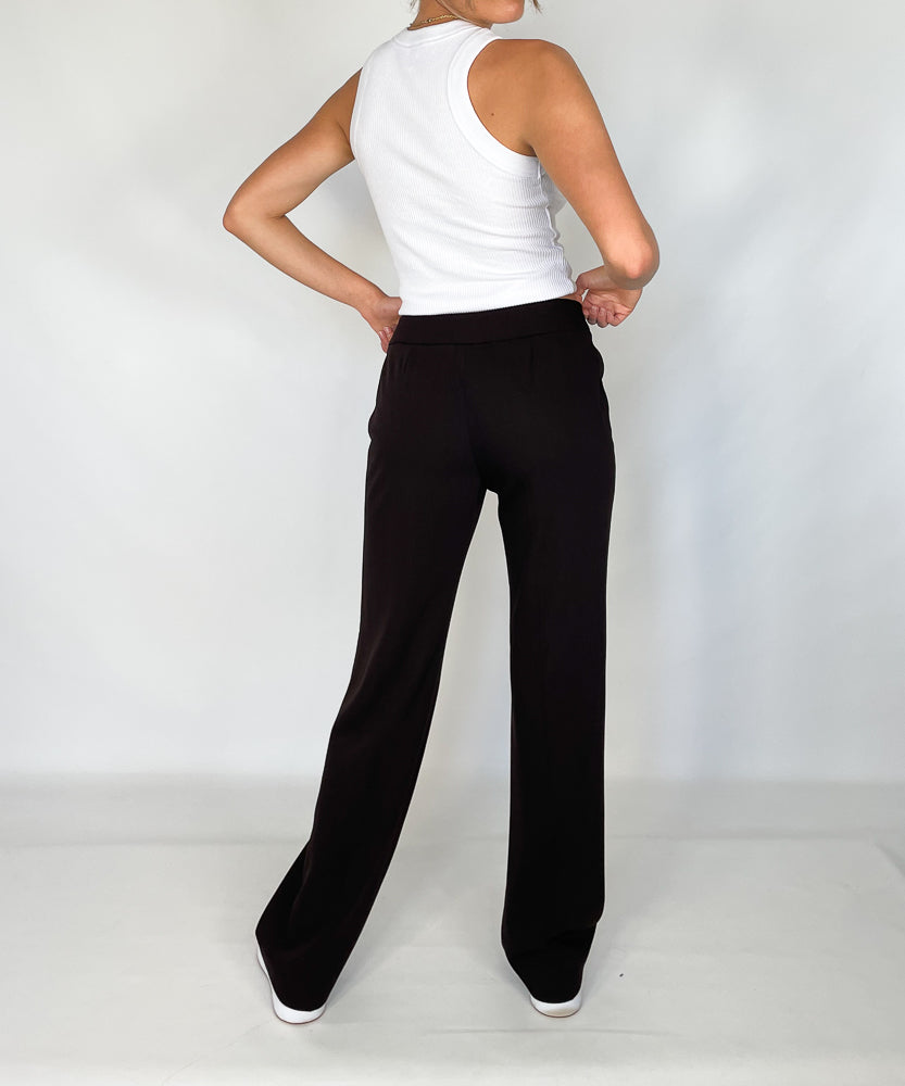 VINTAGE BNWT CHOCOLATE TAILORED TROUSERS (S-M)