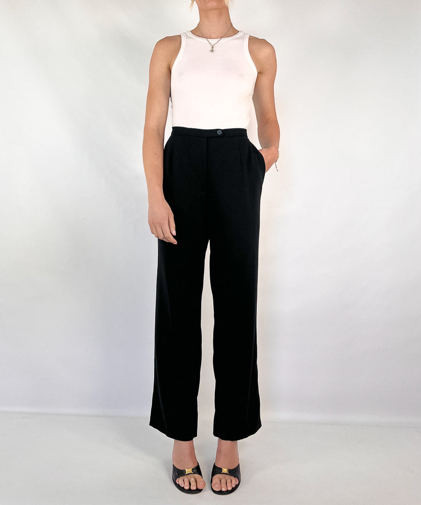 VINTAGE COUNTRY ROAD BLACK TROUSERS (M)